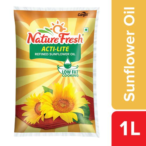 Nature Fresh Refined Sunflower Oil Acti Lite 1 L Pouch Anyfeast