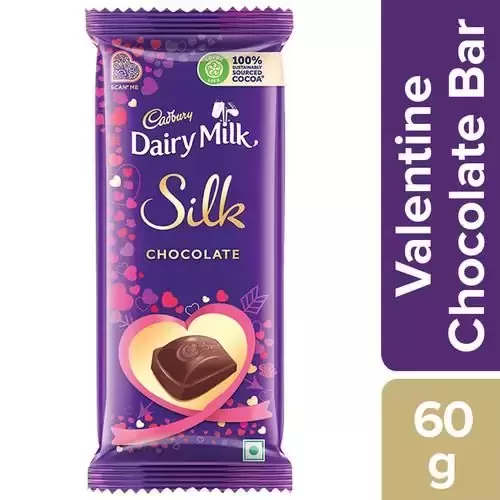 Cadbury Dairy Milk Silk Valentines Chocolate Bar Gift Pack, 60 g