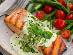 creamy pesto salmon